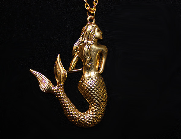 Golden mermaid detail